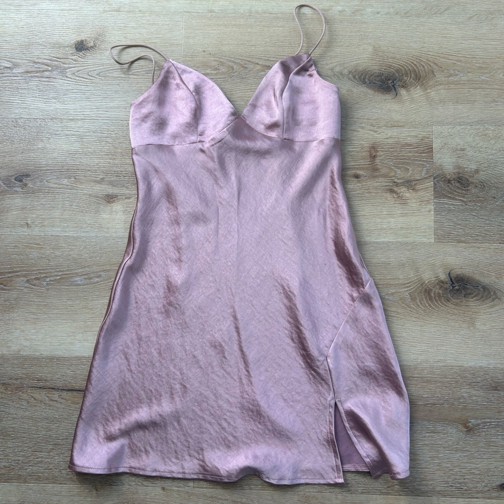 Princess Polly Blush Satin Dress
